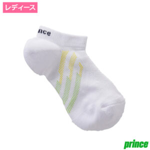 プリンス(Prince)レディース アンクル ソックス　ホワイト/イエロー / PS357-211