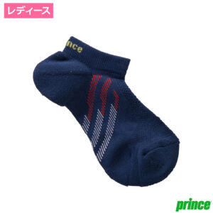 プリンス(Prince)レディース アンクル ソックス　ネイビー/レッド / PS357-533