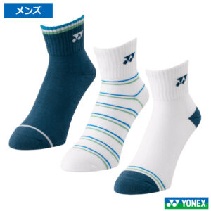 ヨネックス(YONEX)メンズアンクルソックス3足組　(080)アソート / 19236Y-080