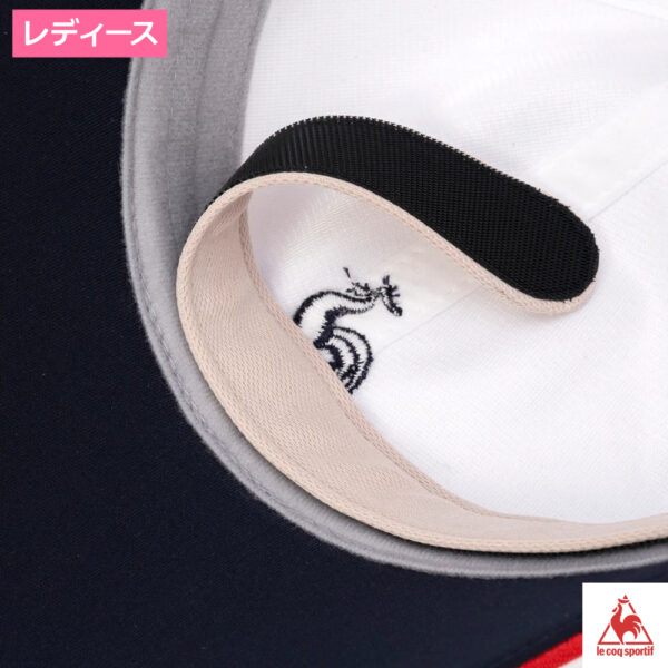 ルコック(le coq sportif)フレンチテールキャップ　ホワイト / LN5SCP20L-WHNV - 画像 (3)