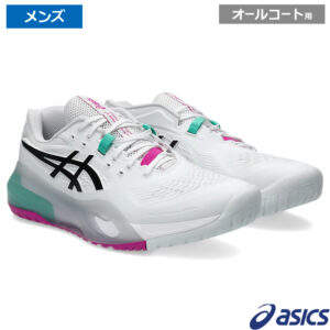 アシックス(asics)ゲルレゾリューション Ⅹ ワイド ホワイト/オーロラグリーン / 1041A487-103